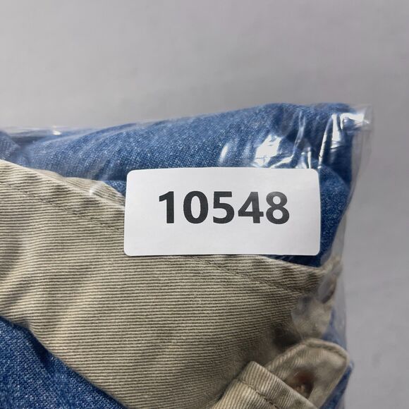 Cabelas Denim Shirt Mens 3XL Button Up Long Sleeve Workwear Blue Elbow Patches - Picture 12 of 12